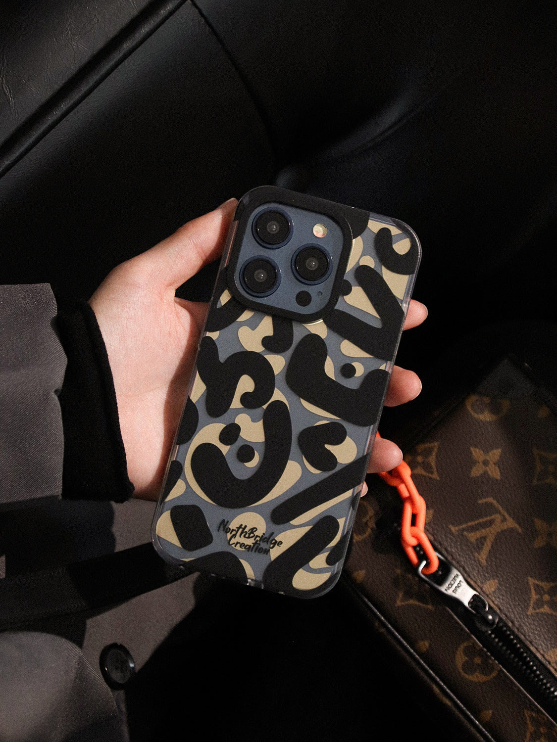 iPhone Case - Waterproof Clear Case with Abstract Geometric Design