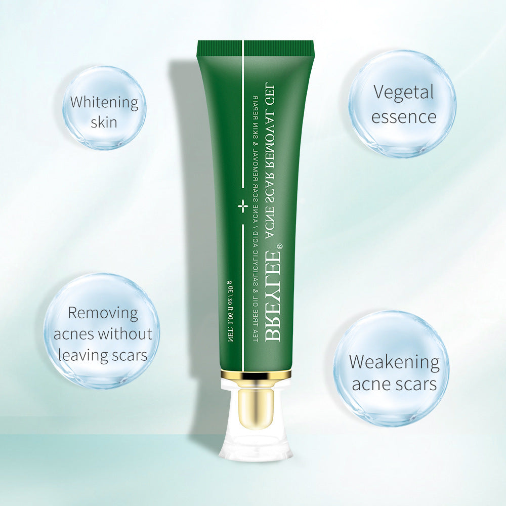 Acne Scar Gel visibly reduces marks and prevents new breakouts.