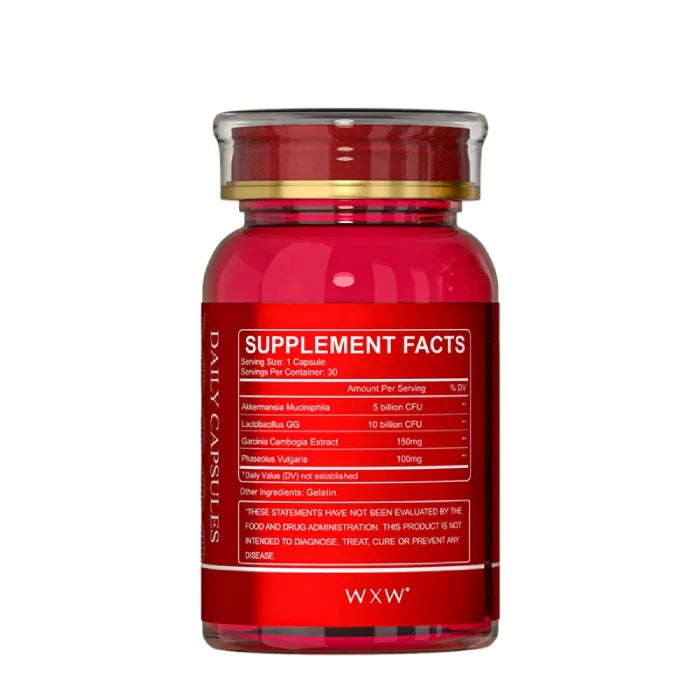 Close-up of GLP-ACTIVATE supplement facts with probiotic and extract content.