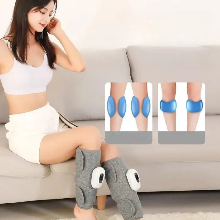  Wireless portable leg compression massager with dual airbags for calf muscle relief and relaxation therapy at home