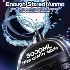 Double Barrel Water Gun large 3000ML water tank with splash effect and text highlighting quality