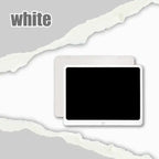 Drawing tablet in sleek white color option shown with both front and rear angles on clean gray background.