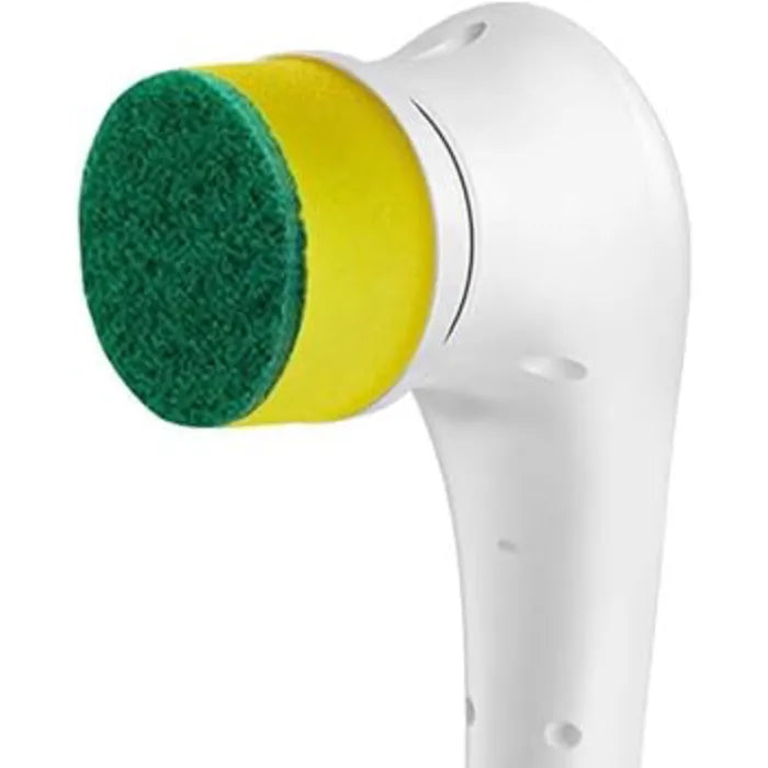 Green and yellow dual-layer brush head attachment for facial cleansing device