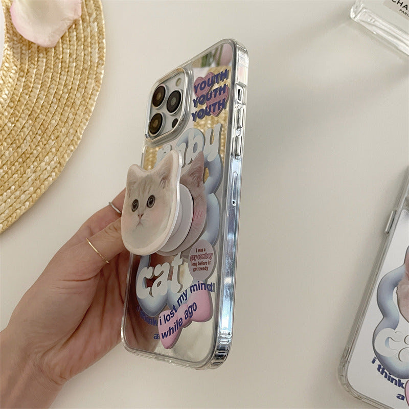 iPhone Cases: Cute Cat iPhone 14 Pro Case with Stand