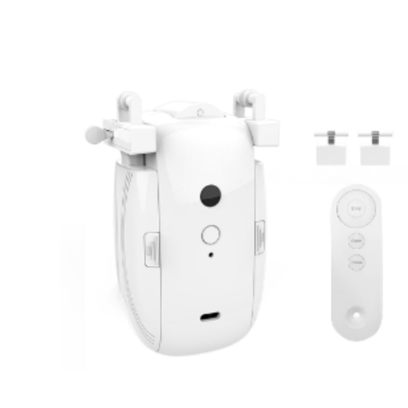 Smart Curtain Opener for Roman Rods, Voice & Remote Control