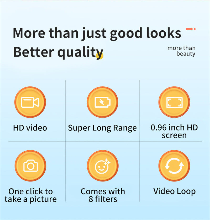 Retro Mini Camera: 1080p HD Video, Easy to Use