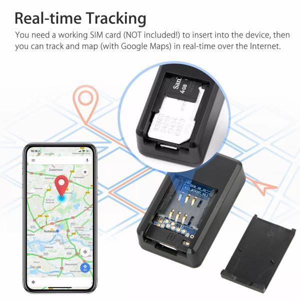 Mini GPS tracker for discreet real-time vehicle monitoring.