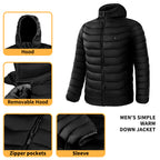 Heated Puffer Jacket for Men Stay Warm Outdoors - UrSuperMart