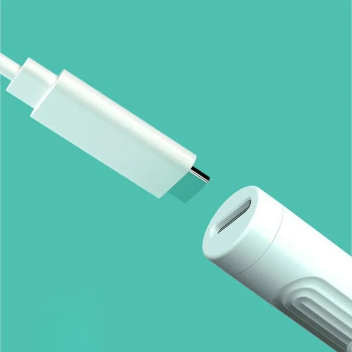 Type USB C rechargeable port for earwax removal tool