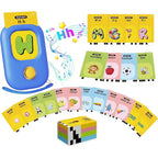Educational flashcard reader full kit with letters, fruits, animals, vehicles, and numbers for early learning.