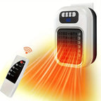 Efficient space heater with strong heat flow and remote control for adjustable settings.