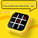 Electronic Tic-Tac-Toe Game showing infinite play mode with fading X and O icons.