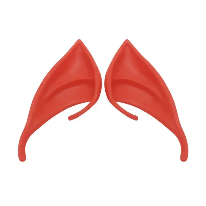 Elf Ears red latex costume accessories for Halloween, fantasy, and theatrical cosplay