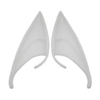 Elf Ears white latex cosplay accessories with curved design for fantasy or theatrical use