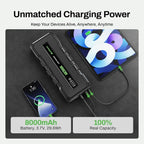 Emergency Starting Power 8000mAh battery charging phone and tablet with dual USB ports