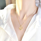Dancing Love Heart Pendant Necklace for Holiday Gifts - UrSuperMart