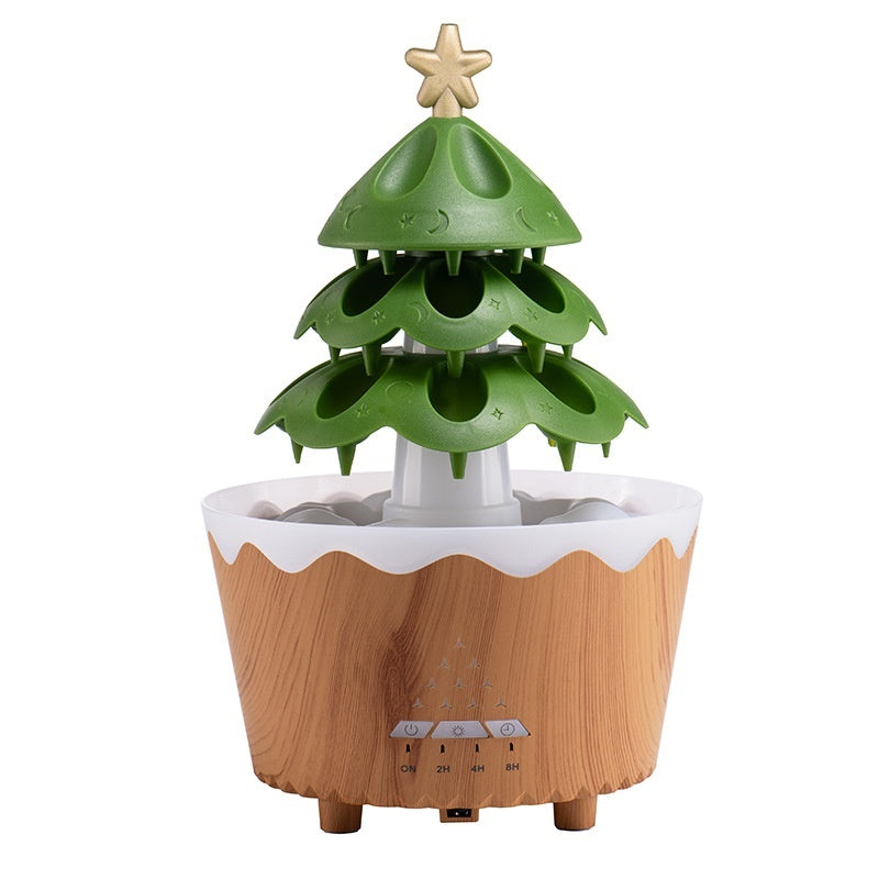 Christmas tree diffuser humidifier for relaxing home ambiance.