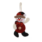 fabric pendant santa claus snowman fabric pendant ornament on white background