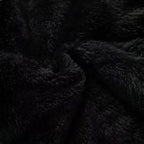 Faux fur hooded winter parka jacket interior lining, with plush fleece insulation for warmth.