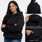 Hoodie with Eye Mask for Undisturbed Rest & Travel Naps