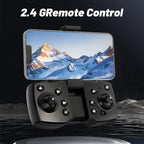 Fighter jet drone controller, 2.4G remote with smartphone holder, dual joysticks and buttons, long-range stable signal .