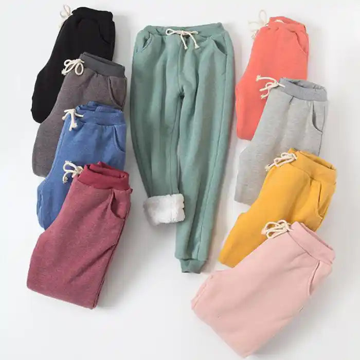  "Fleece lined jogger women casual comfy sweatpants perfect for lounging and everyday wear" 
