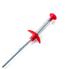 Close-up of the Flexible Pipe Dredging Tool handle with a spring mechanism.