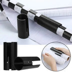 Gift wrap cutter in black cutting marble wrapping paper roll with inset and product views.