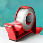 Gift wrapping clamps heavy-duty tape dispenser in red, offering smoother tape cutting and reliable stability for holiday projects.