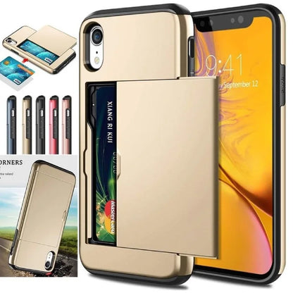 gold iphone wallet protective case compatible with all iphone models under $10