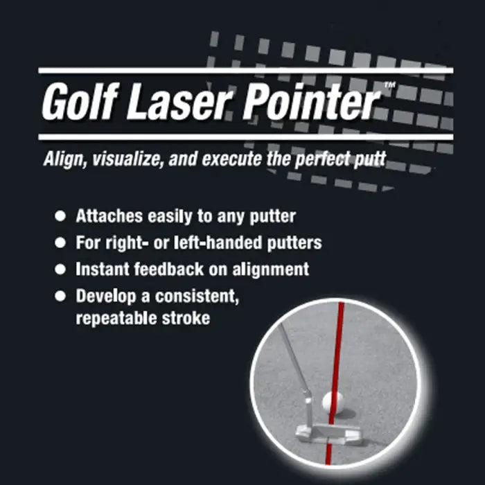 Golf putter laser precision tool for enhanced putting alignment and consistent strokes.