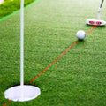 Golf laser pointer accuracy trainer for achieving a consistent and repeatable putting stroke.