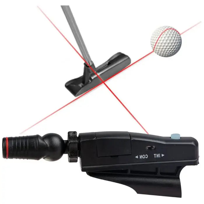 Golf putting laser alignment tool with red laser guidance for precision strokes.
