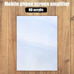 gooseneck phone screen magnifier stand HD acrylic lens panel providing clear enlarged viewing for movies reading and mobile videos