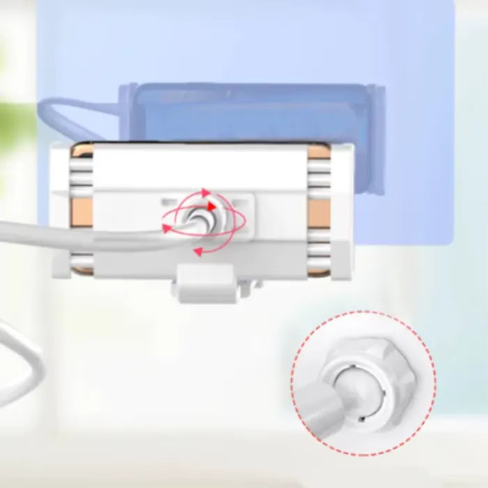 gooseneck phone screen magnifier stand showing rotating adjustment knob for secure positioning and smooth angle control on the holder