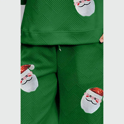 Festive Santa Claus Pajama Set for Women