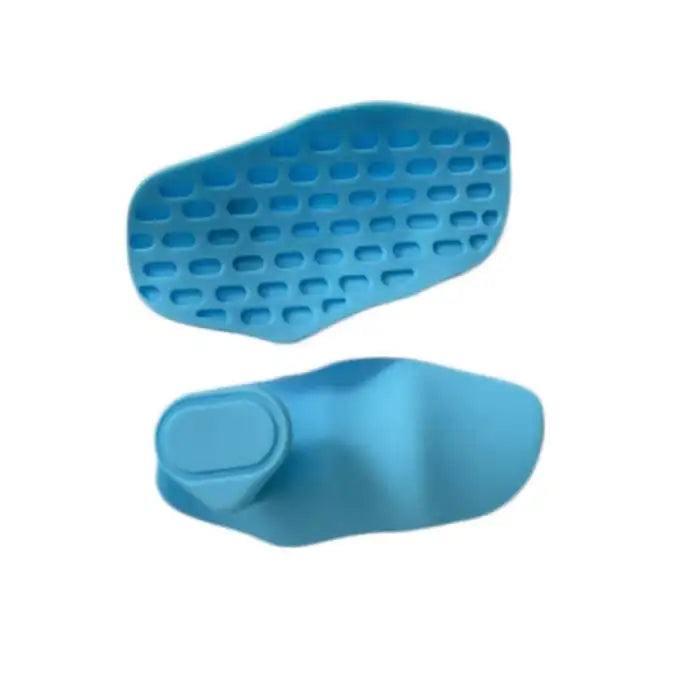 Grip Strengthener in blue variant with ergonomic finger and palm pad grip design.