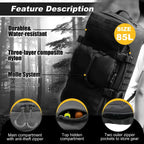 Gym duffel bag with MOLLE system, anti-theft zippers, and top hidden compartment