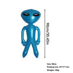 Halloween yard inflatables blue alien balloon figure with 90cm height for spooky sci-fi decorations.