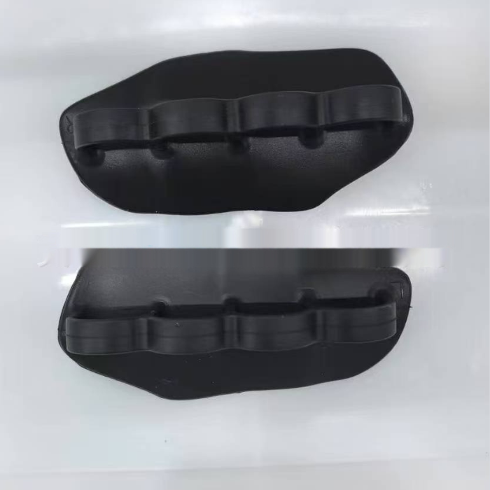 Black hand grip strengthener set shown from top, ideal for fitness training and palm safety.