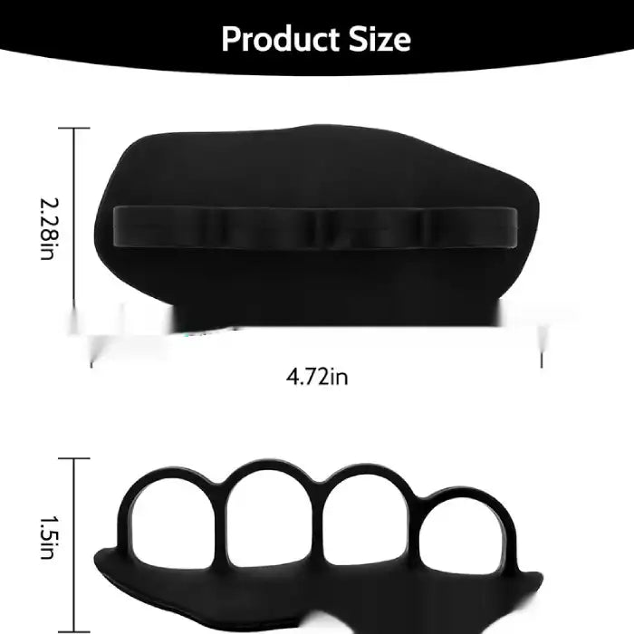 Hand grip strengthener with exact product size in inches for workout and fitness usage.