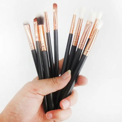 Black Rose Gold 12 Makeup Brush Set | Under $10 Deal