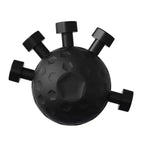 .Hand Strengthener black finger training ball isolated on white for hand muscle workout