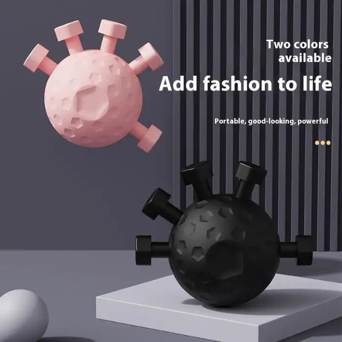  .Hand Strengthener shown in pink and black colors with modern background and lifestyle design