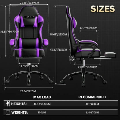 High - Performance Gaming Chair with 21.25" Wide Cushion - UrSuperMart