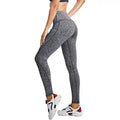  Dark grey high waist leggings with body-hugging fit and athletic seams for active or casual outfits.