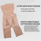 High waisted tummy control shorts shown in both black and nude color options for versatile wear
