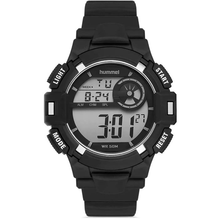 Hummel HM-1010MD-1 black digital sports watch with multiple functions for active men.