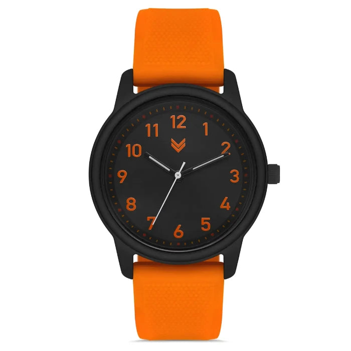 Ladies Hummel watch HM-3001IA-5 with vibrant orange strap and black dial for modern fashion enthusiasts.