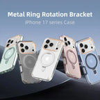 iPhone 17 MagSafe Case lineup showing multiple colors with metal ring stand